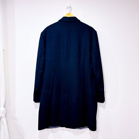 CALVIN KLEIN Black Wool Cashmere Coat | Men’s Size 44R * - Picture 7 of 7